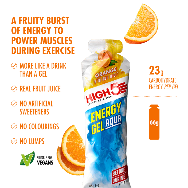 Confezione High5 ENERGY GEL Aqua (15x 66g) Gusti misti