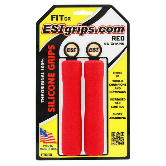 Manopole ESI FIT CR (CHUNKY/RACER'S EDGE COMBO) 130 mm Rosso