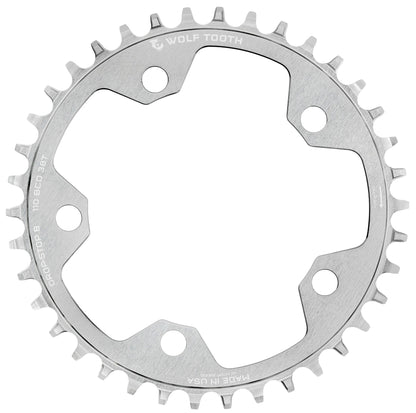 Piatto Mono WOLF TOOTH DROP-STOP B GRAVEL/CX 110mm Raw Silver