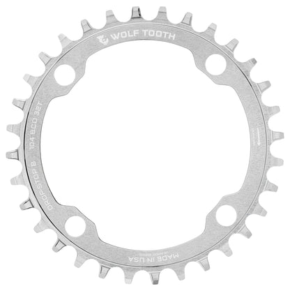 Piatto Singolo WOLF TOOTH DROP-STOP B 104mm Raw Silver