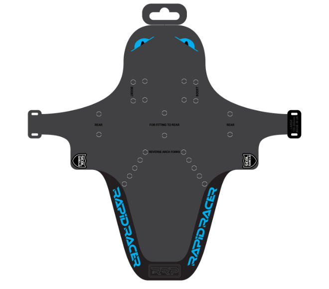 RRP EnduroGuard Parafanghi standard (forcelle da 80 a 120 mm) Nero/Blu cielo