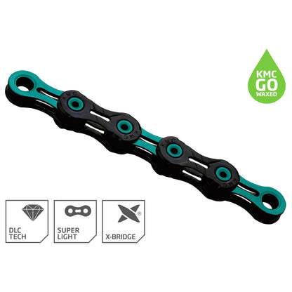 Catena 11V KMC DLC11 Waxed Nero/Celeste
