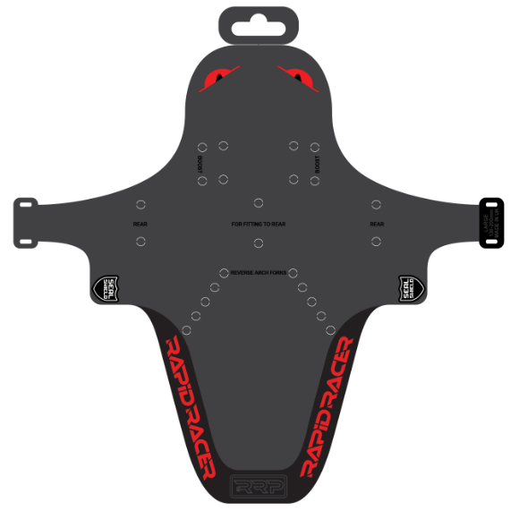 RRP Parafanghi EnduroGuard Standard (forcelle da 80 a 120 mm) Nero/Rosso