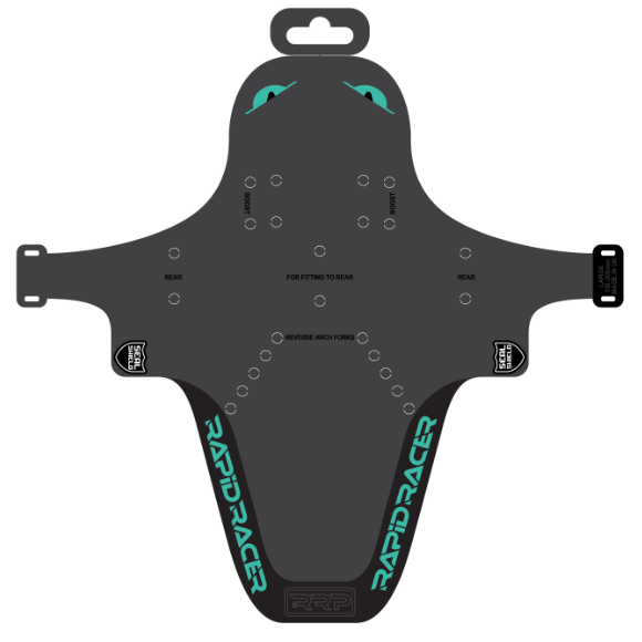 RRP Parafango EnduroGuard Standard (forcelle da 80 a 120 mm) Nero/Turchese