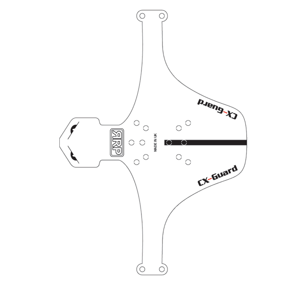 Parafango anteriore RRP CX GUARD Bianco