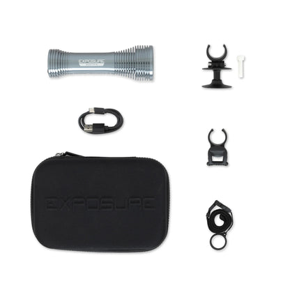 Faro Anteriore EXPOSURE LIGHTS ZENITH 4 con Supporto Casco/Manubrio