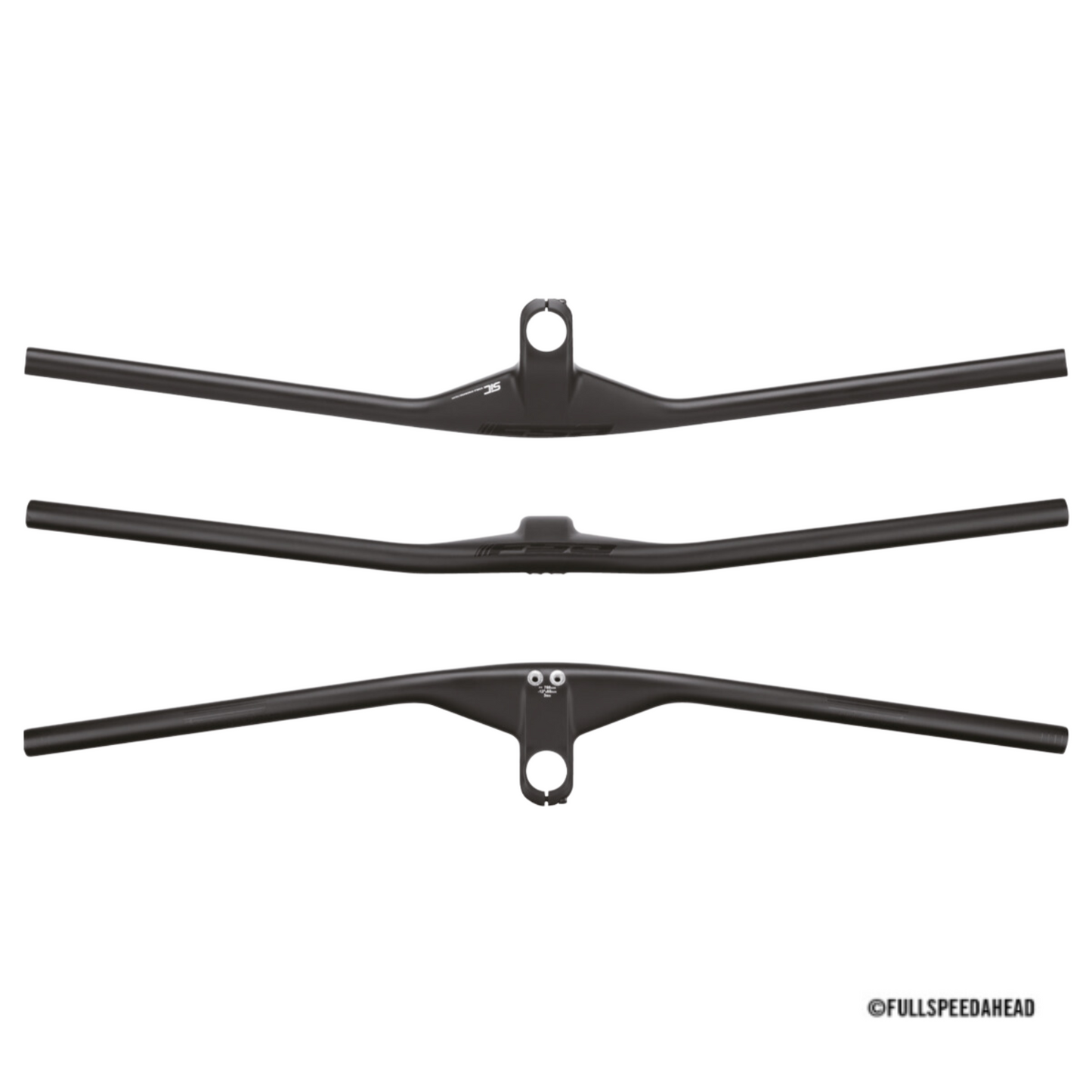 Manubrio integrato FSA NS SIC Flat Carbon 60mm x 780mm Carbonio