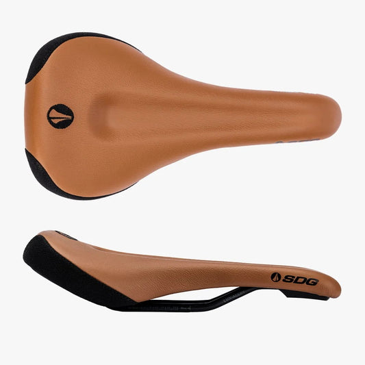 Sella SDG BEL-AIR V3 MAX con binari Lux-Alloy in pelle marrone
