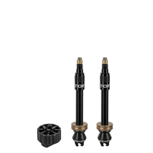 Set di 2 valvole tubeless TOPEAK TURBOFLOW Nero