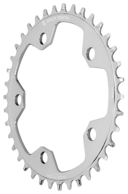 Piatto Mono WOLF TOOTH DROP-STOP B GRAVEL/CX 110mm Raw Silver