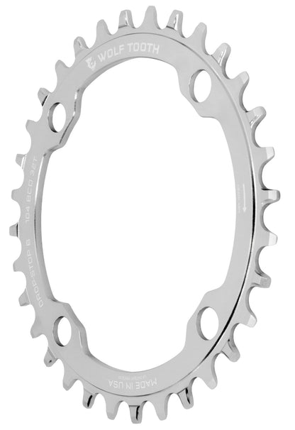 Piatto Singolo WOLF TOOTH DROP-STOP B 104mm Raw Silver