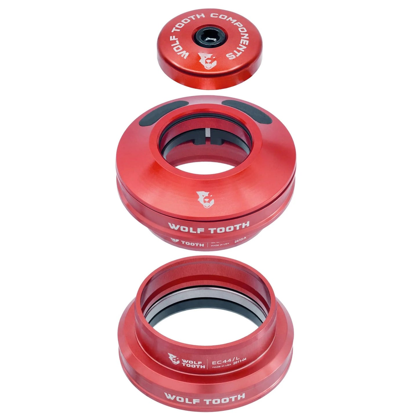 WOLF TOOTH EC44 Cuffia semi-integrata rossa