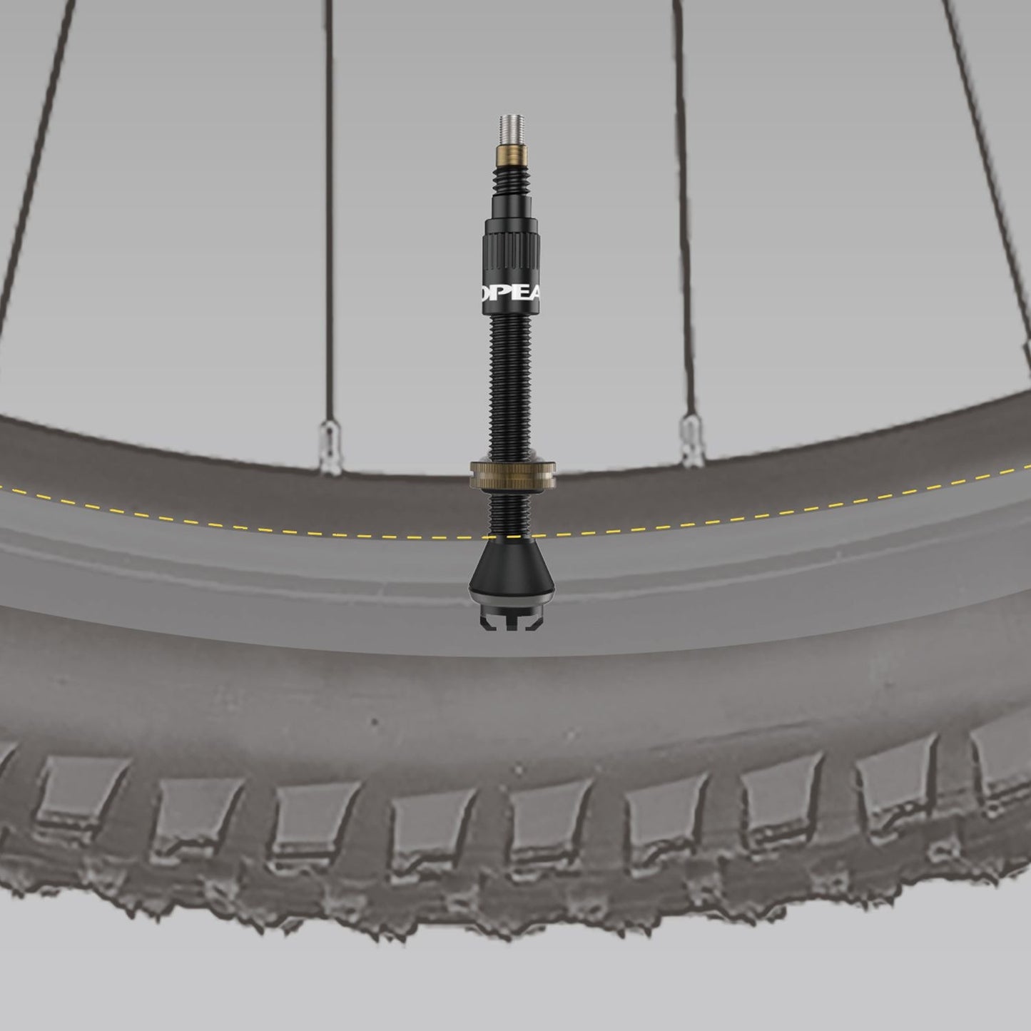 Set di 2 valvole tubeless TOPEAK TURBOFLOW Nero