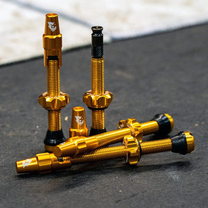 Set di 2 Valvole Tubeless WOLF TOOTH CLIK VALVE Oro