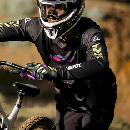 Maglia LEATT MTB GRAVITY 4.0 Maniche Lunghe Nero/Viola