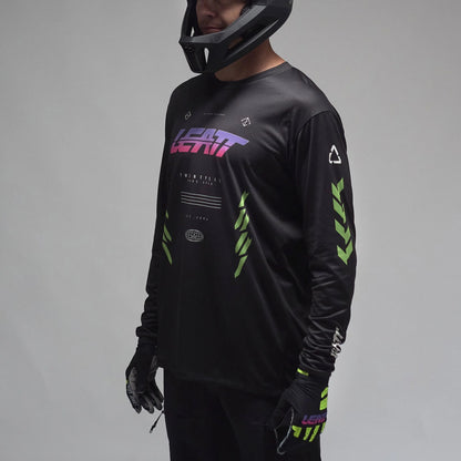 Maglia LEATT MTB GRAVITY 4.0 Maniche Lunghe Nero/Viola