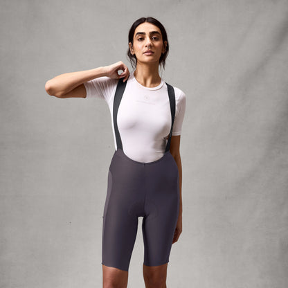 Culotte Corto a Bretelle ENDURA ALLTRACK RIDE Donna Carbon Grigio