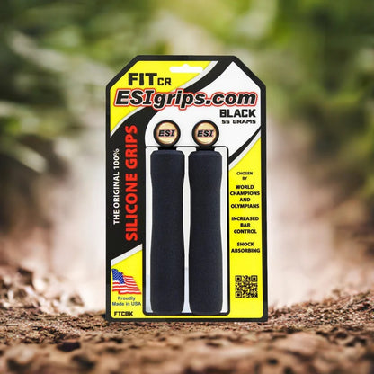 Manopole ESI FIT CR (combinazione CHUNKY/RACER'S EDGE) 130 mm nere