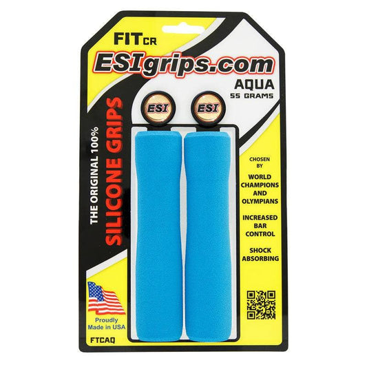 Manopole ESI FIT CR (CHUNKY/RACER'S EDGE COMBO) 130 mm Blu chiaro