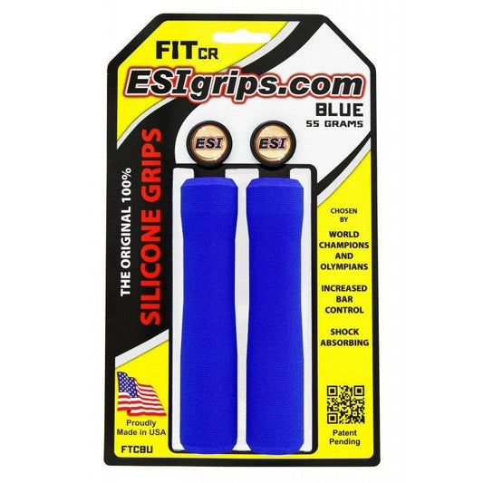 Manopole ESI FIT CR (CHUNKY/RACER'S EDGE COMBO) 130 mm Blu