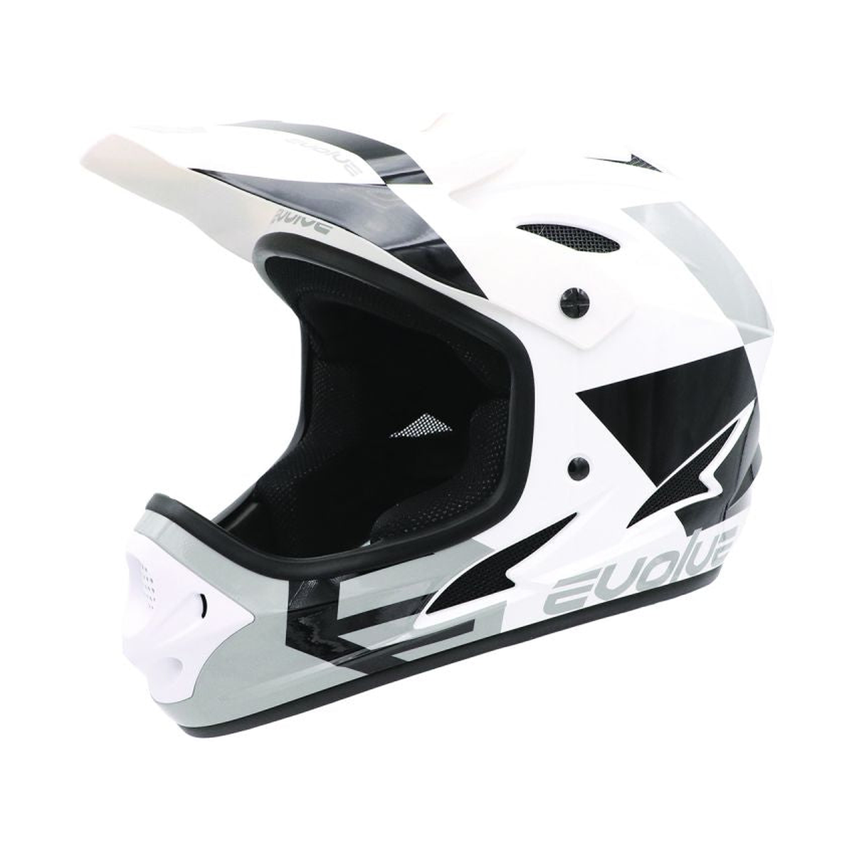 Casco EVOLVE Storm Junior lucido bianco e nero