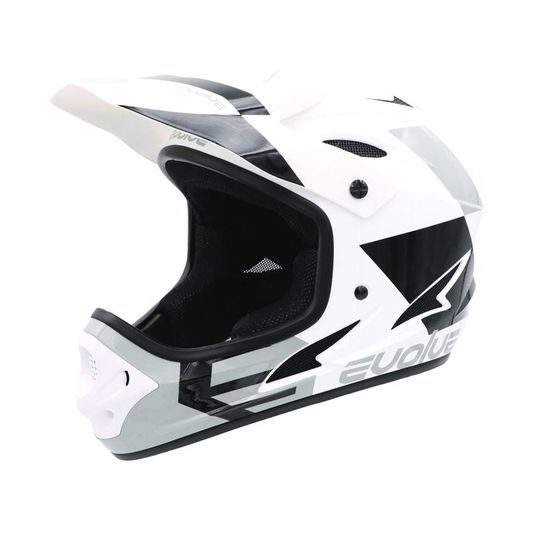 Casco EVOLVE Storm Junior lucido bianco e nero
