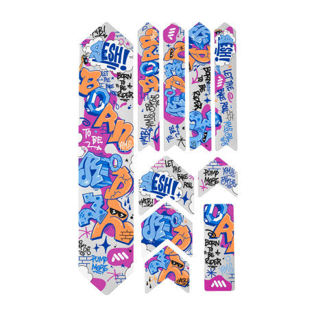 ALL MOUNTAIN STYLE EXTRA Born to Be Rider Protezione telaio adesiva blu