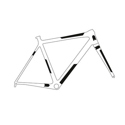 Protezione Adesiva per Telaio ALL MOUNTAIN STYLE EXTRA Gravel/Strada Argento/Trasparente