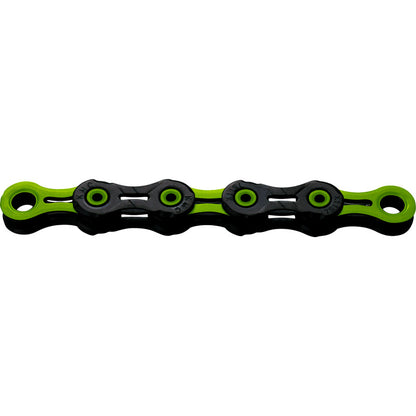 Catena 11V KMC DLC11 Waxed Nero/Verde Cerata