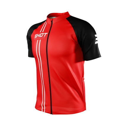 Maglia a maniche corte SHOT Unlimited Zip rossa