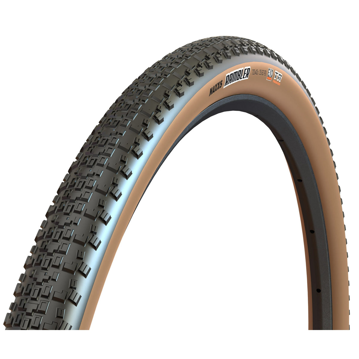 Copertone MAXXIS RAMBLER con fianchi beige - vista di profilo