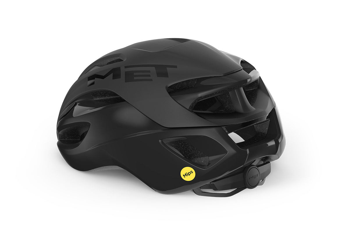 MET RIVALE MIPS Casco da strada nero opaco lucido
