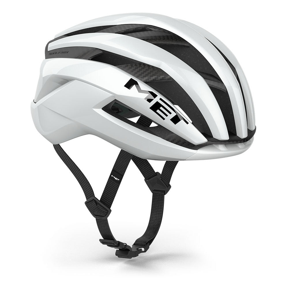 MET TRENTA 3K CARBON Casco da strada Bianco