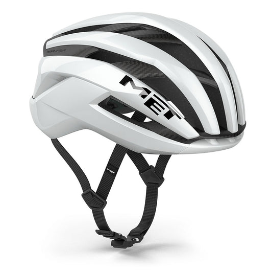 MET TRENTA 3K CARBON Casco da strada Bianco