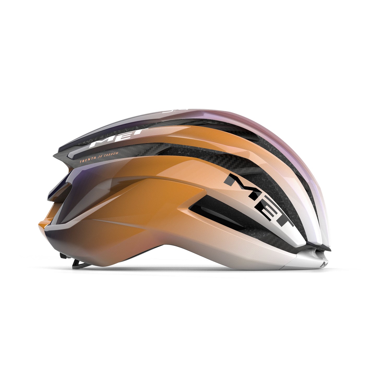 Casco MET TRENTA 3K CARBON UAE TEAM ADQ 2026 Viola/Arancione