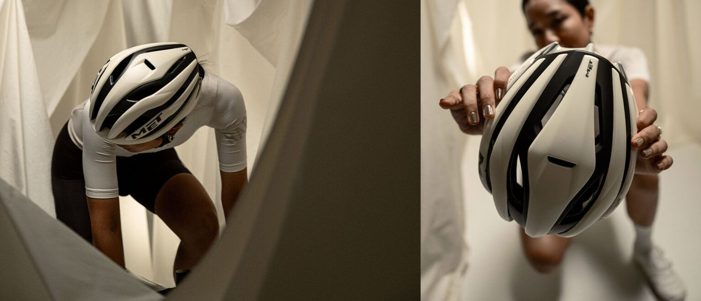 MET TRENTA MIPS WAX Casco da ghiaia bianco opaco