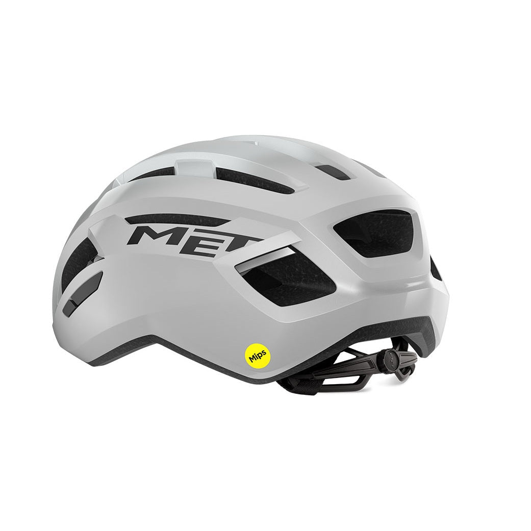 Casco da strada MET VINCI MIPS Bianco Argento Lucido