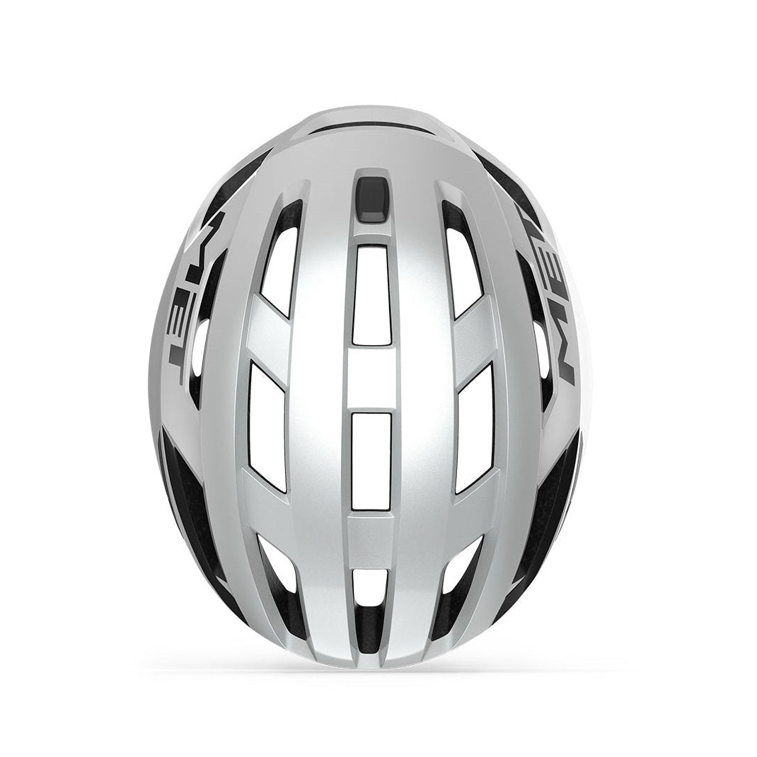 Casco da strada MET VINCI MIPS Bianco Argento Lucido