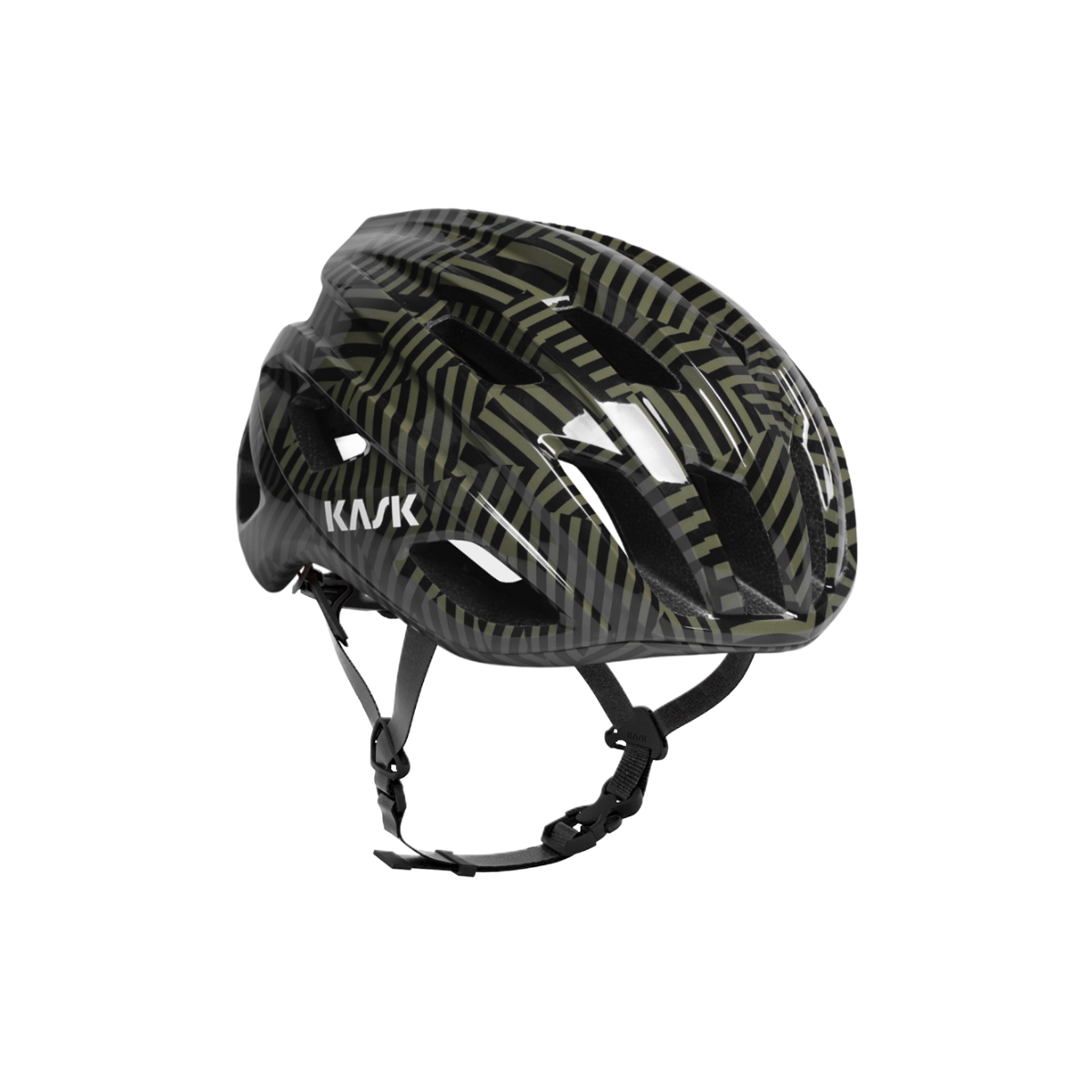 Casco da strada KASK MOJITO CUBED CAMO Nero/Verde