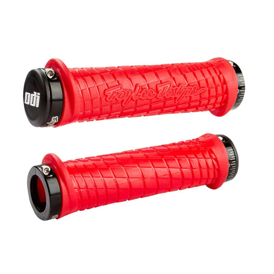 Manopole Lock-On ODI TROY LEE DESIGNS 130 mm Rosse