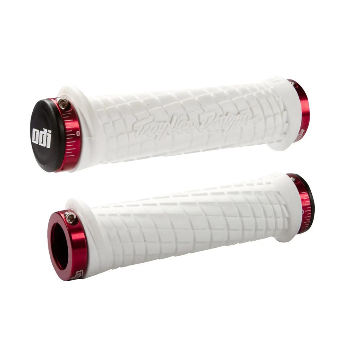 Manopole ODI TROY LEE DESIGNS Lock-On 130 mm Bianco