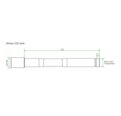 Asse Ruota Anteriore HOPE per Forcella OHLINS RXF34/RXF36/RXF38 Arancione