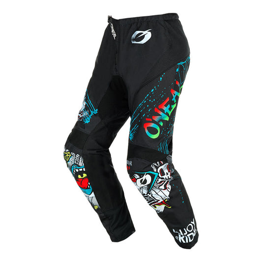 Pantaloni O'NEAL ELEMENT RANCID Junior neri/grigi - vista frontale