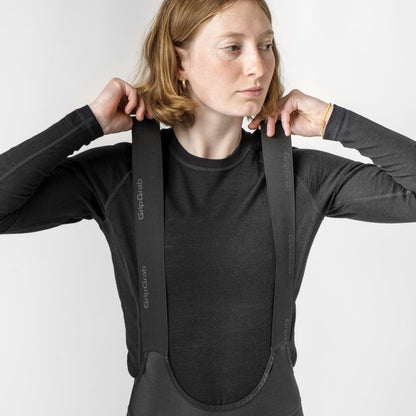 Maglia intima a maniche lunghe da donna GRIPGRAB MERINO BLEND THERMAL nera