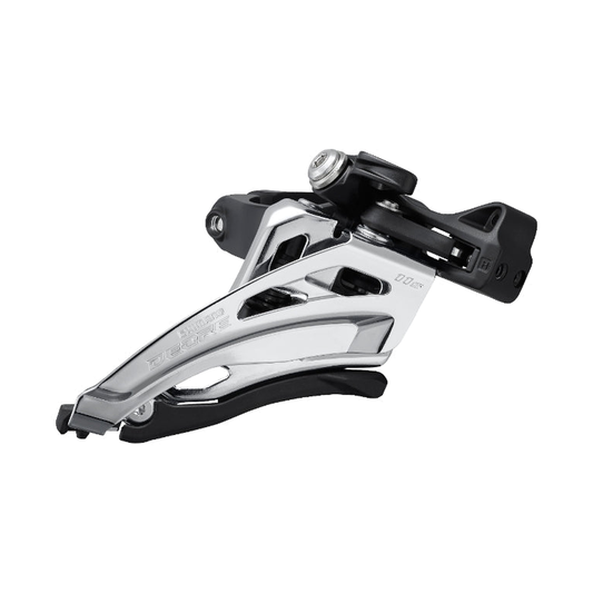 Deragliatore anteriore SHIMANO DEORE FD-M5100-M 11V — vista 1 su sfondo bianco