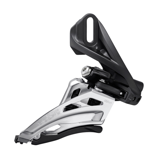 Deragliatore anteriore SHIMANO DEORE FD-M4100-D 10V — vista 1 su sfondo bianco