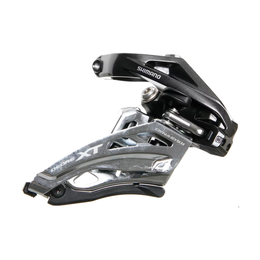 Deragliatore anteriore SHIMANO XT FD-M8020-H 11V — vista 1 su sfondo bianco