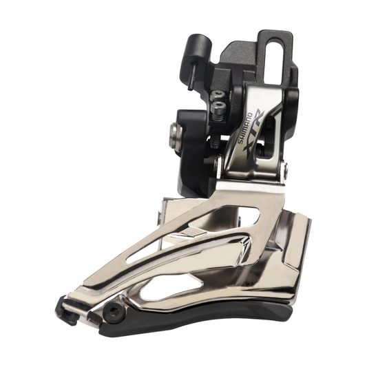 Deragliatore anteriore SHIMANO XTR FD-M9025-D 11V — vista 1 su sfondo bianco