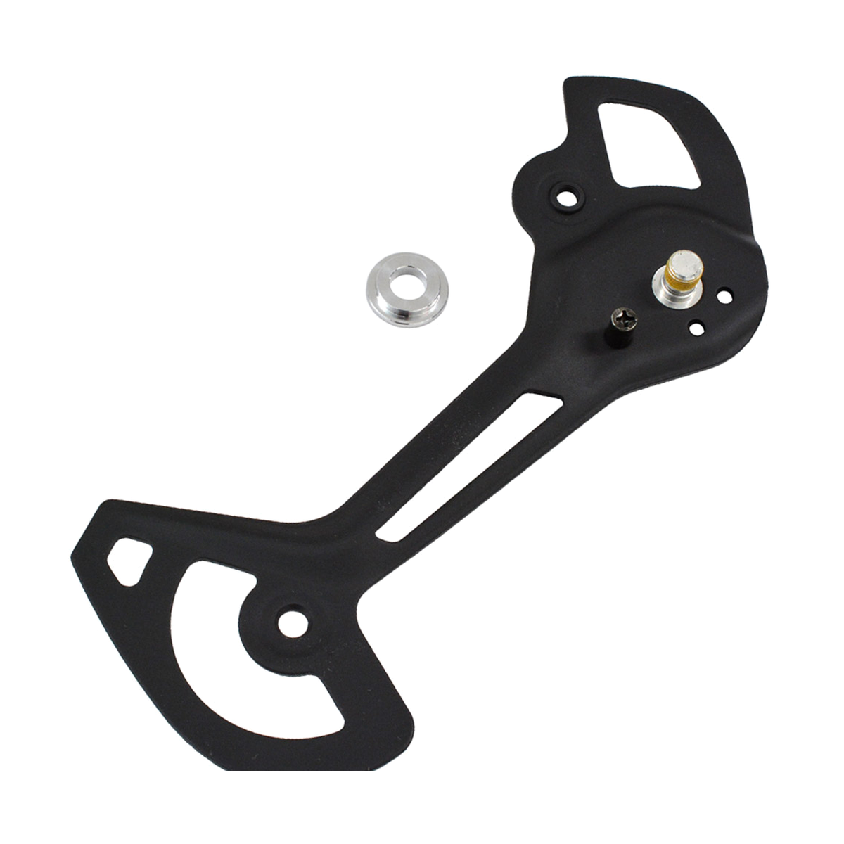 Piastra esterna lunga del cambio posteriore SHIMANO XT RD-M8120-SGS — Y3FX98050 — foto del componente su sfondo bianco