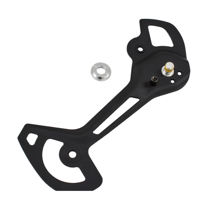 Piastra esterna lunga del cambio posteriore SHIMANO XT RD-M8120-SGS — Y3FX98050 — foto del componente su sfondo bianco